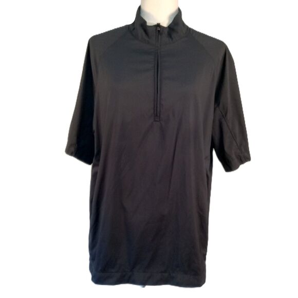 Adidas ClimaProof Golf Windbreaker Medium Women's Black Short Sleeve Shirt - Picture 1 of 7